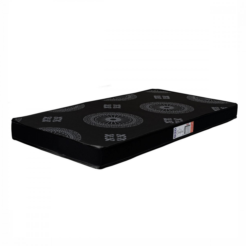 Colchão Solteiro Espuma D20 Pro Confort 88x188x12cm Preto Hellen em Oferta na Shopee