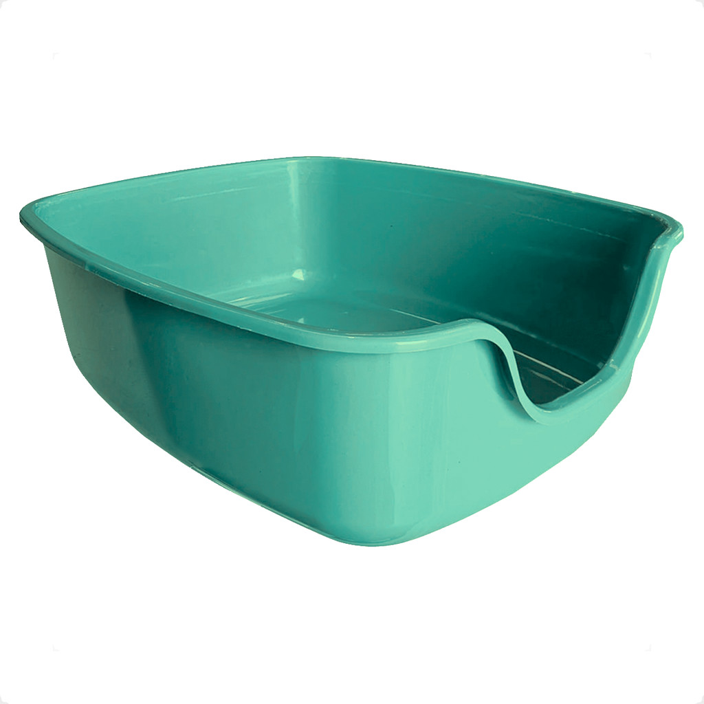 Caixa De Areia Gigante Para Gatos Alvorada Pet - Verde Água