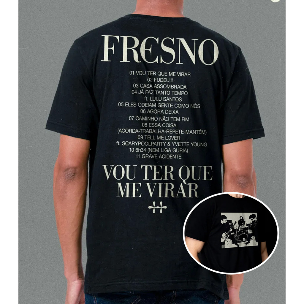 2025 Camiseta Unisex Fresno Banda, “A Minha Casa Assombra” + Fantasmas, Estilo Alternativo