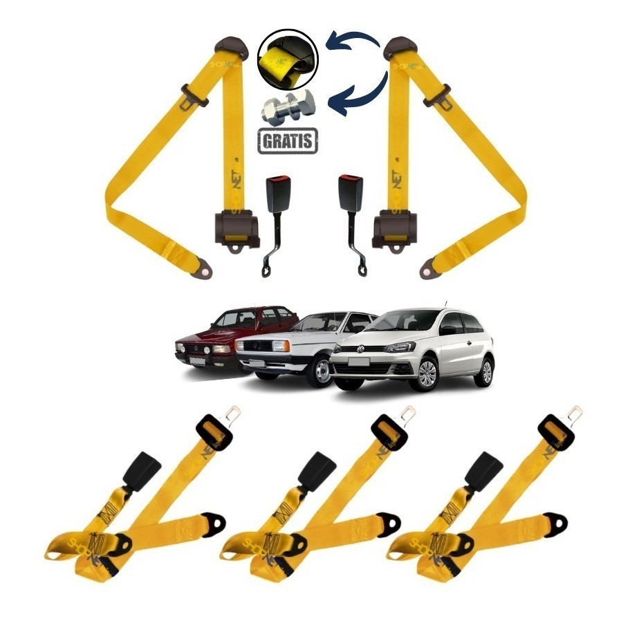 Kit Cinto Segurança Gol Bola G2 G3 G4 Parati Passat Voyage em Oferta na Shopee