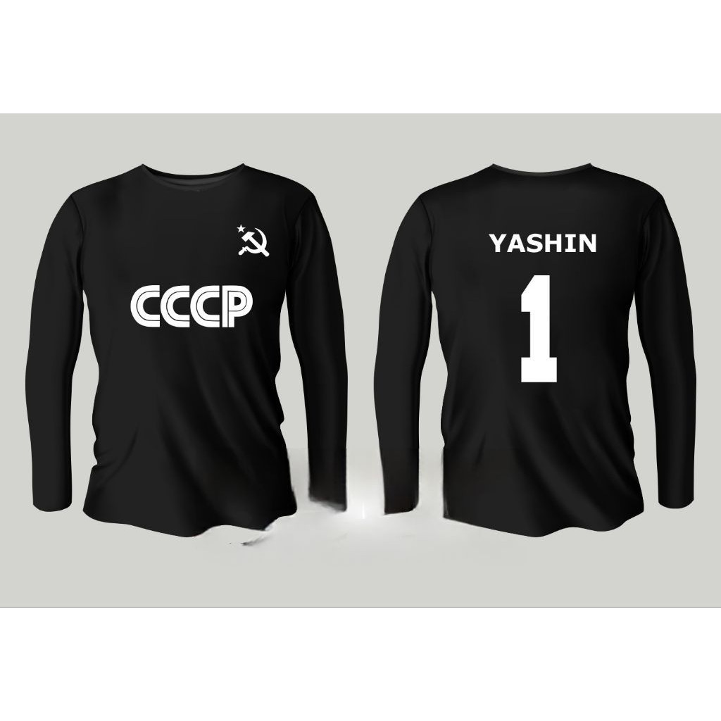 Camiseta Comemorativa De Manga Comprida Yashin CCCP Do Futebol Soviético