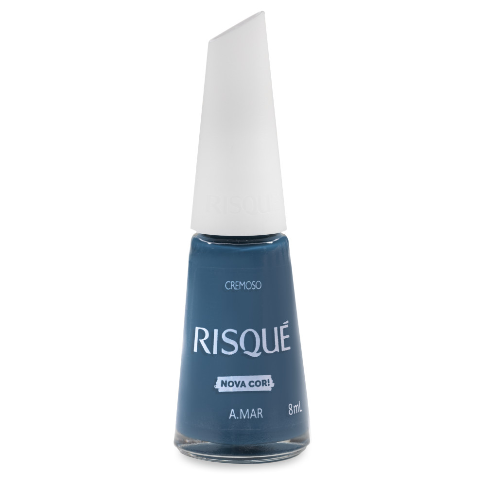 Esmalte Risqué Azul Cremoso A.mar 8ml em Oferta na Shopee