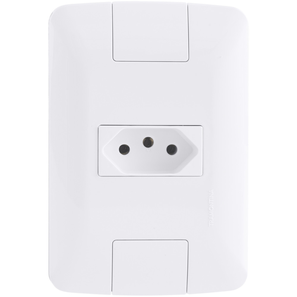 Kit 5 Tomadas Tramontina 4x2 2P+T Aria 10A 250V Branco Tramontina