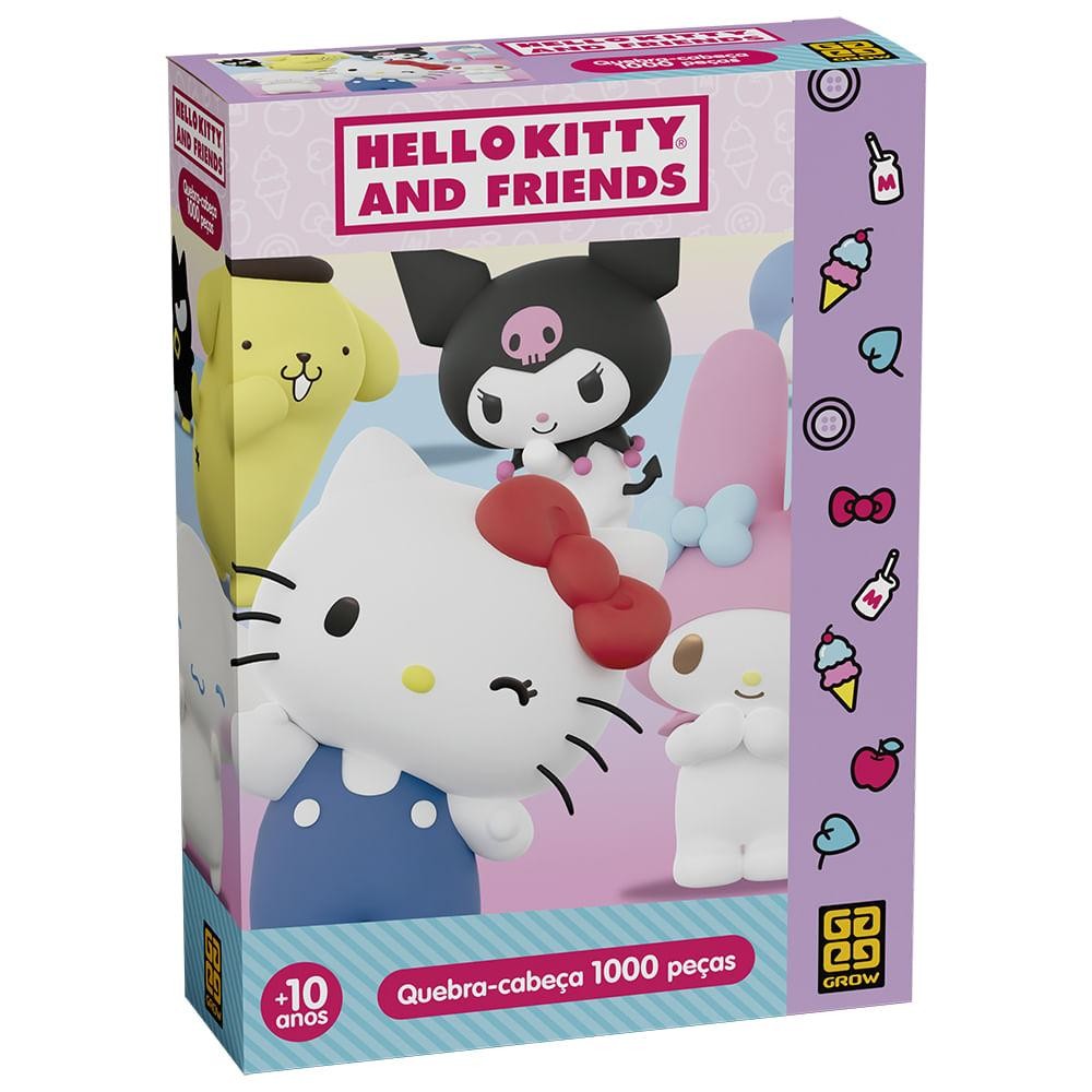 Quebra-cabeça 1000 peças Hello Kitty and Friends em Oferta na Shopee