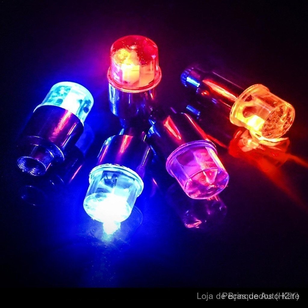 2 Pcs Tampas de Válvula de Pneu com Luzes LED para Carro Motocicleta Bicicleta Veículo Elétrico Tampas de Válvula Disobr