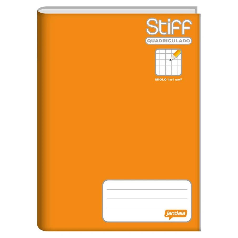 Caderno quadriculado 10x10 96 fls laranja Stiff Jandai em Oferta na Shopee