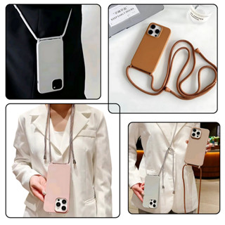 Capinha silicone proteção  case com alça cordão transversal para iphone 11 12 13 14 15 16 pro promax em Oferta na Shopee