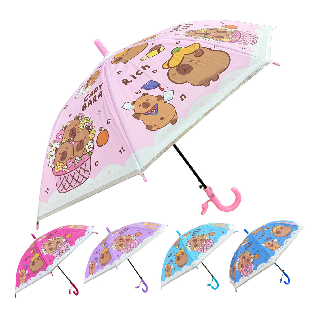 Guarda Chuva Sombrinha Infantil Automática Leve Capivara