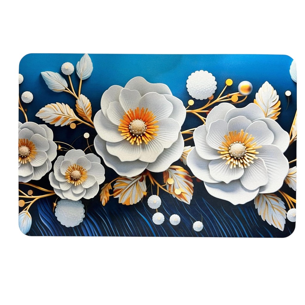 Tapete De Borracha com design linda Retangular Super Absorvente