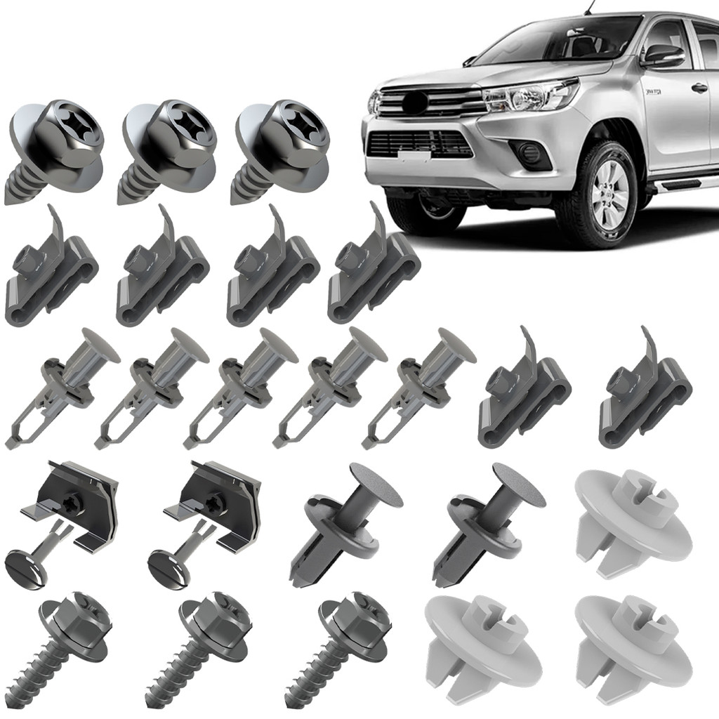 Kit Grampo Presilha 22 Peças Parachoque Dianteiro Hilux 2016 2017 2018 2019 2020 2021 2022 2023 em Oferta na Shopee