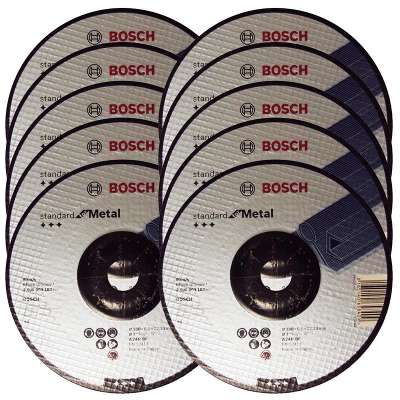 Combo com 10 Discos de Desbaste Metal 7 POL x 1/4 POL Furo 7/8 POL Standard BOSCH em Oferta na Shopee