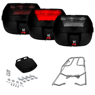 Kit Suporte Bagageiro Fan Titan Start 150 160 2014 à 2016 + Bau Bauleto 28L em Oferta na Shopee