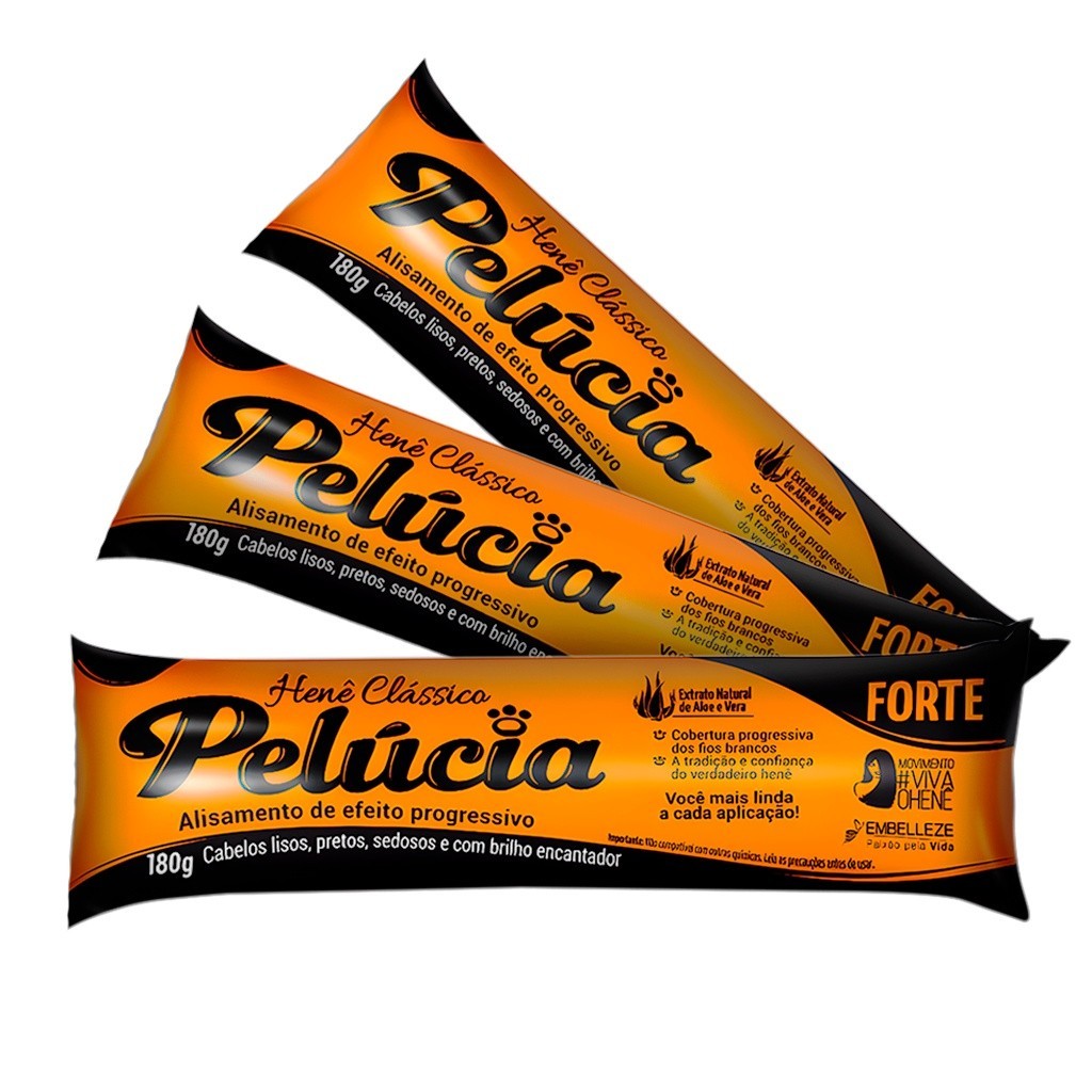 Kit Alisante Embelleze Henê Pelúcia Clássico Forte C/3 - 180g