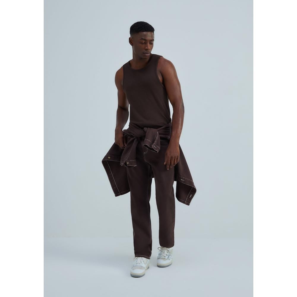 Regata Masculina Regular Em Ribana Canelada Hering