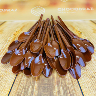 50~250 COLHER SOBREMESA PS MARROM BELLO FESTAS em Oferta na Shopee