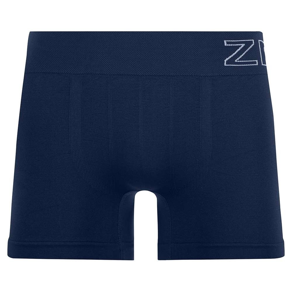 Imagem Cueca Boxer com Jacquard no Cós Sem Costura Navy