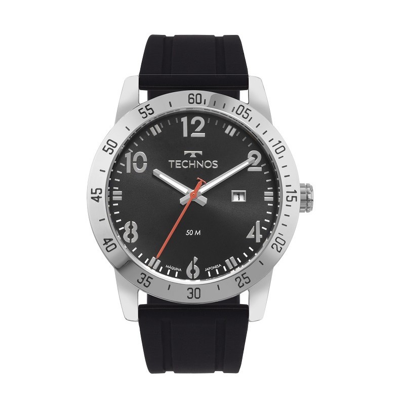 Relógio de Pulso Masculino Technos Analógico Silicone Militar Calendário Original Homem 2115NAS/2P