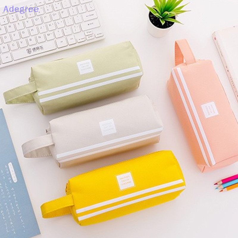 Adegree Moda Oxford Dupla Camada Armazenamento Cloth Travel Saco Cosmético De Cosmética À Prova D'água Kit De Lavagem Higiênica Kid Pencil Case Bag Novo