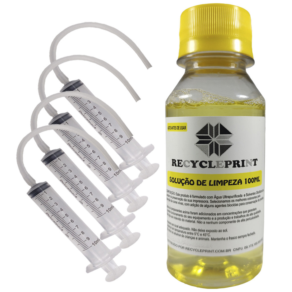 100ml solução para desentupir cabeça de impressão Epson + 4 Seringas em Oferta na Shopee