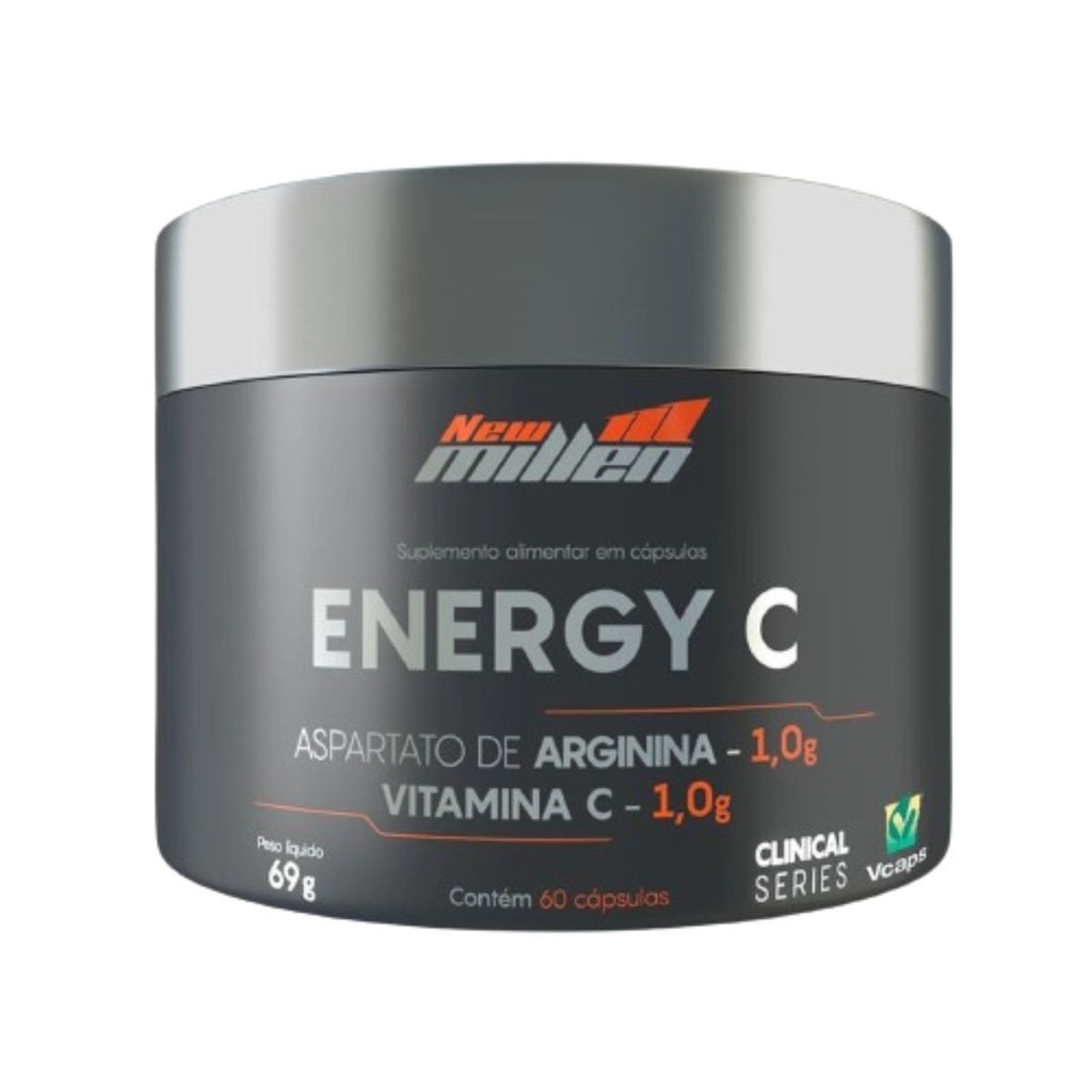 Energy C com Arginina 60 Cápsulas - New Millen