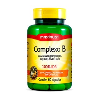 Complexo B Vitaminas 100% IDR  Maxinutri com 60 Capsulas em Oferta na Shopee