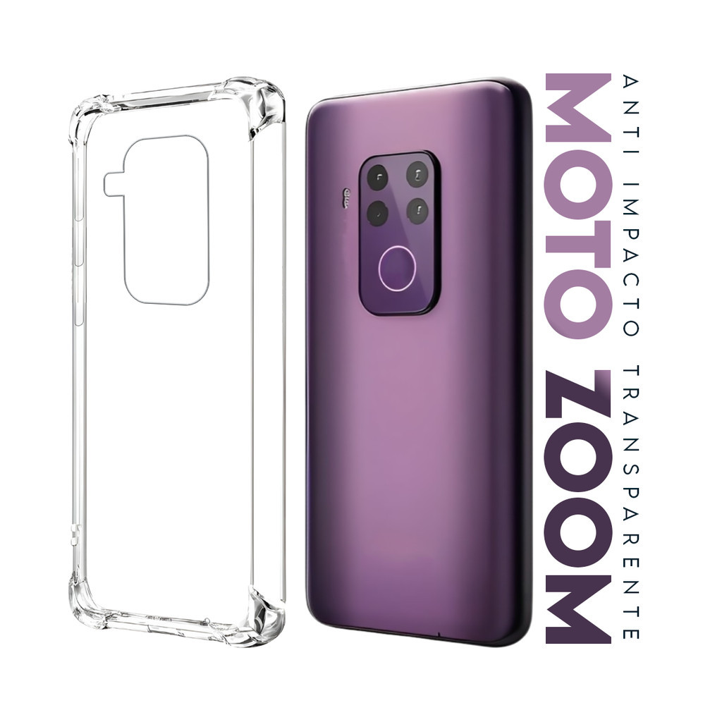 Capa Capinha Anti Impacto Transparente + Película De Ceramica Para Moto One Zoom Xt2010 6.4 em Oferta na Shopee