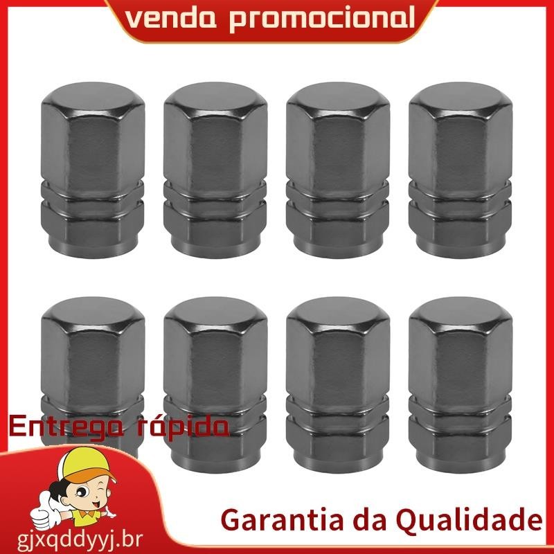 8 Peças Tampas De Válvula Haste De Pneus De Roda À Prova De Pó De Carro , Forma Hexágono Titanium Gray.gjxqddyyjbr