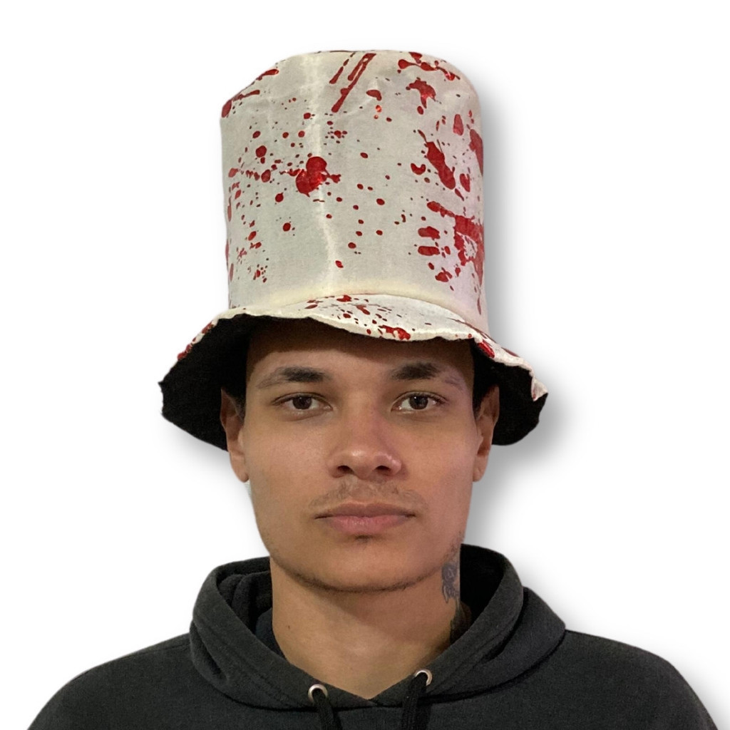 Cartola Halloween Branca com Sangue Média