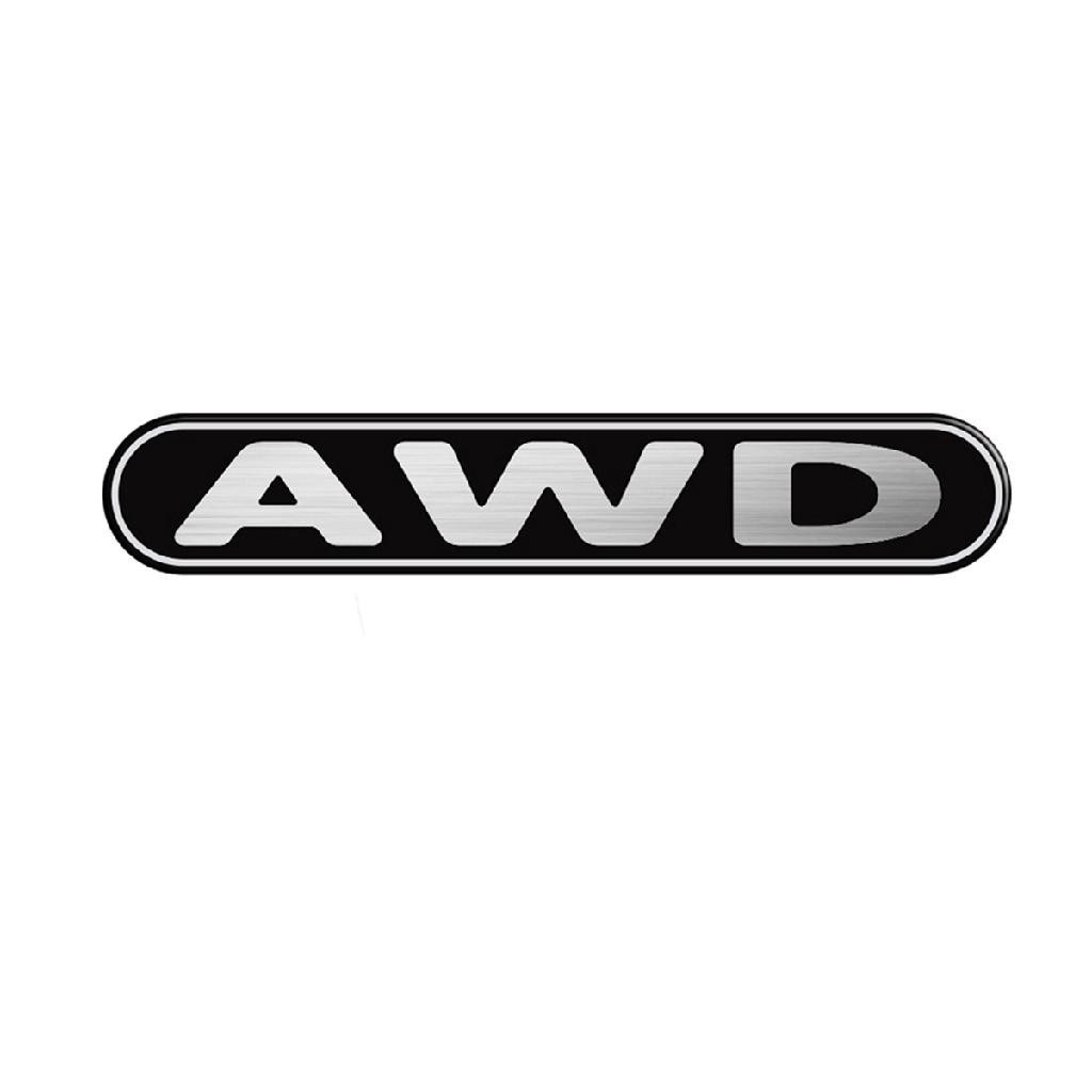 Emblema Awd Asx Outlander Adesivo Traseiro Preto Mitsubishi