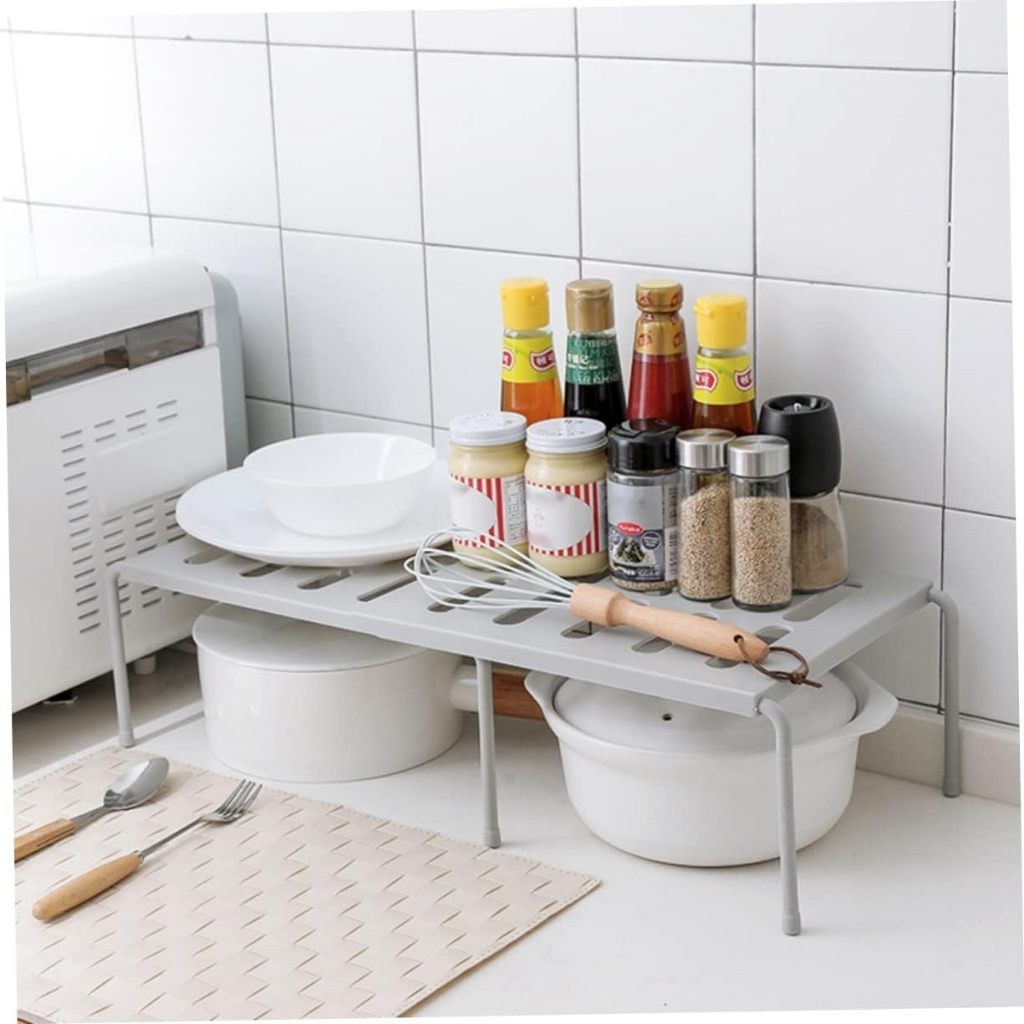Prateleira Organizadora Extensível Multifuncional para Temperos/Sapatos/Utensílios/etc. em Oferta na Shopee
