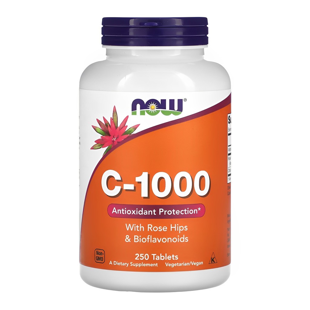 Now Foods Vitamina C-1000mg Now R. Hips+Bioflavonóide 250Tab Importado
