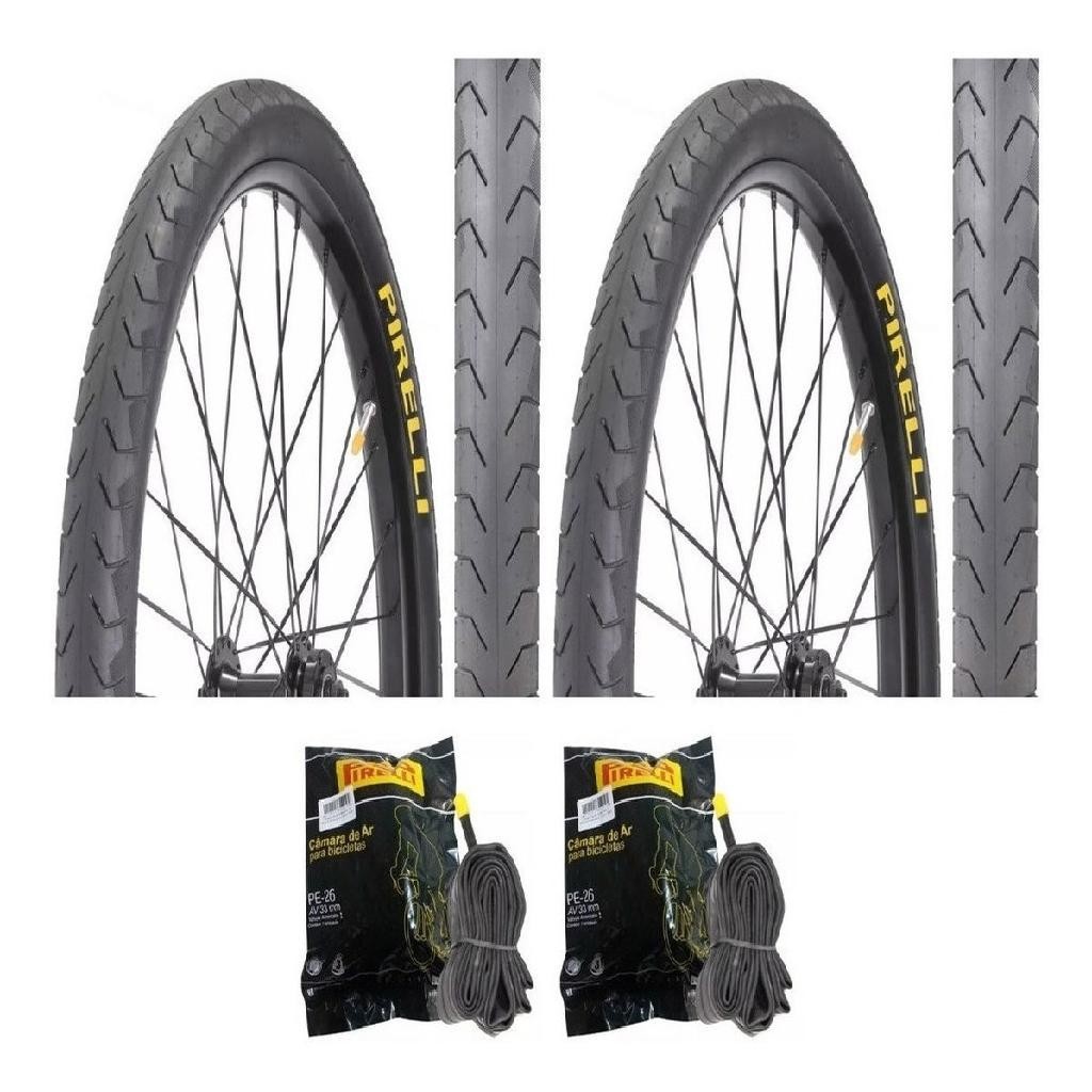 2 Pneus Pirelli Phantom Slick Aro 26x1.50 + 2 Camara Pirelli em Oferta na Shopee