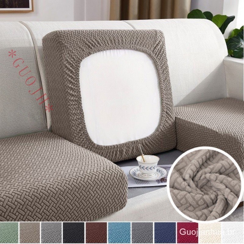 GUOJH Novo Tipo T Sofá Elástico Jacquard Seção 1/2/3/4 Lugares Móveis Para Almofadas De Animais De Estimação Crianças