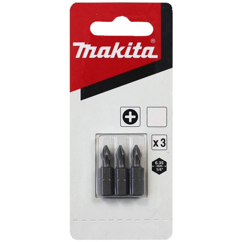 Pacote C/ 3 Pcs Bits Phillips 25mm PH3 Makita B-23472
