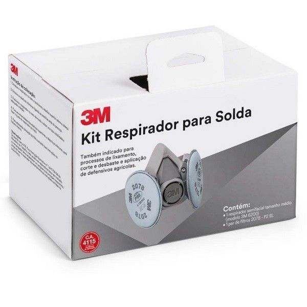Kit Respirador Mascara 6200 para Solda 3M em Oferta na Shopee
