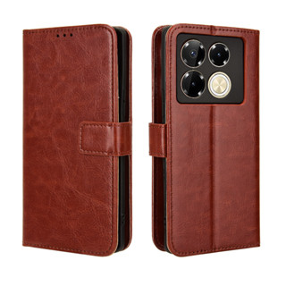 Para infinix Note 40 5G X6852 Carteira De Couro PU Note40 5G Flip em Oferta na Shopee