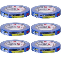 Kit com 6 Fita Crepe Blue Tape Profissional 3M 18MM X 50M