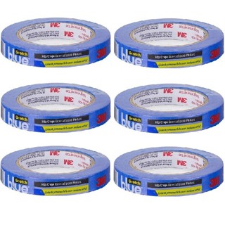 Kit com 6 Fita Crepe Blue Tape Profissional 3M 18MM X 50M em Oferta na Shopee