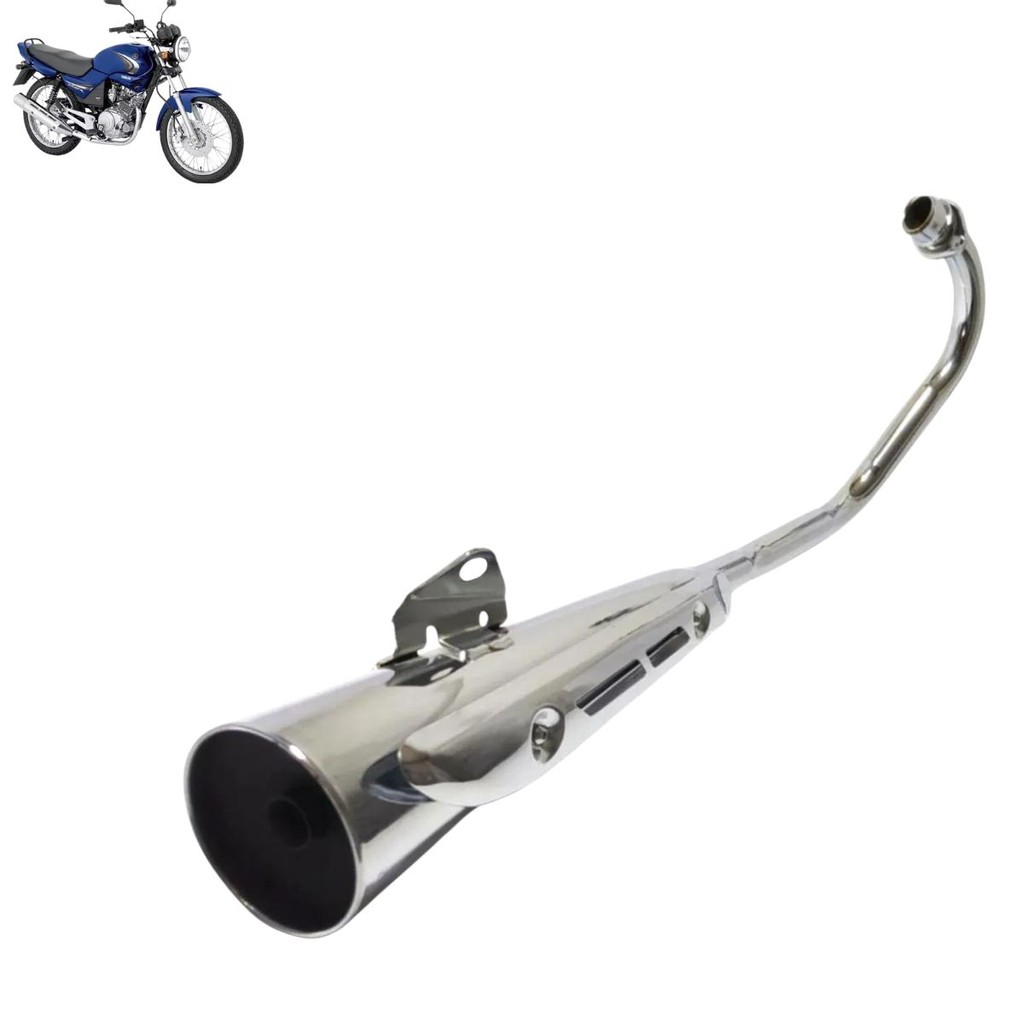Escapamento Mini Estralador Ybr 125 2000 Até 2008 Fortuna