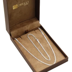 Conjunto de prata 925 Corrente e pulseira groumet escama de peixe 60cm