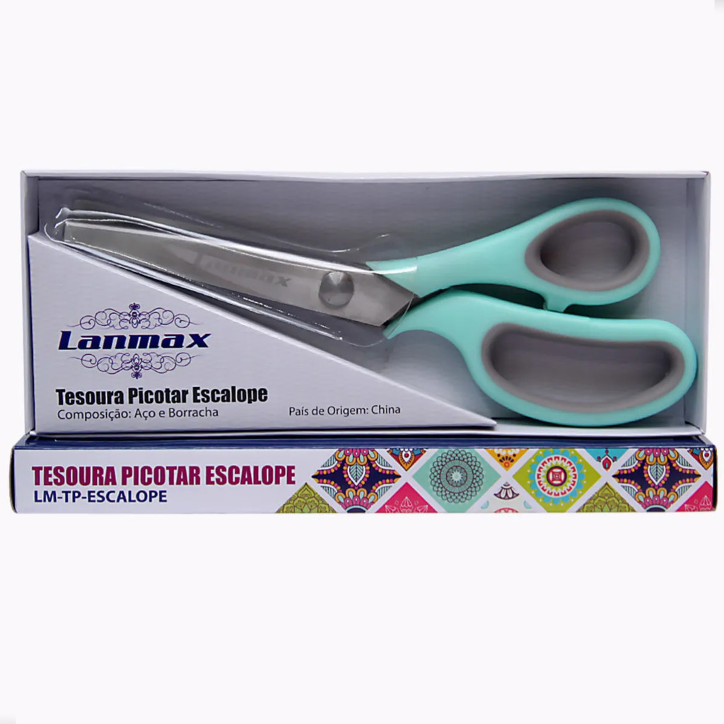 Tesoura De Picotar Escalope Corte Arredondado Profissional em Oferta na Shopee