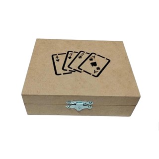 Caixa De Baralho - Tampa Vazada - Medidas: 4,7A X 11,5L X 15C - Em mdf cru em Oferta na Shopee