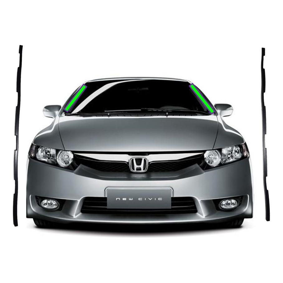 Acabamento Friso Lateral Para-brisa New Civic 2007/2011