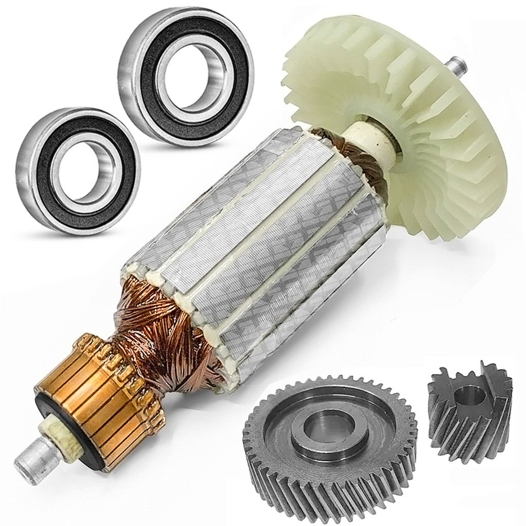 Induzido Completo 4100NS / 4100NH2 220v Com Engrenagem Pião e Rolamentos da Serra Mármore