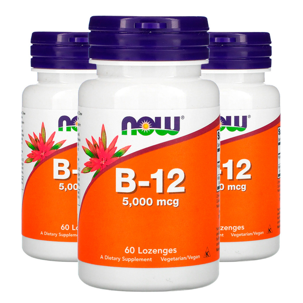 Kit 3x Now Foods Vitamina B12 5000mcg e Ácido Fólico 60Past/Made in Usa em Oferta na Shopee