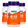 Kit 3x Now Foods Vitamina B12 5000mcg e Ácido Fólico 60Past/Made in Usa