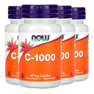 Kit 4x Vitamina C-1000 Now Foods 30 Veg Cápsulas Importado /Made in Usa em Oferta na Shopee