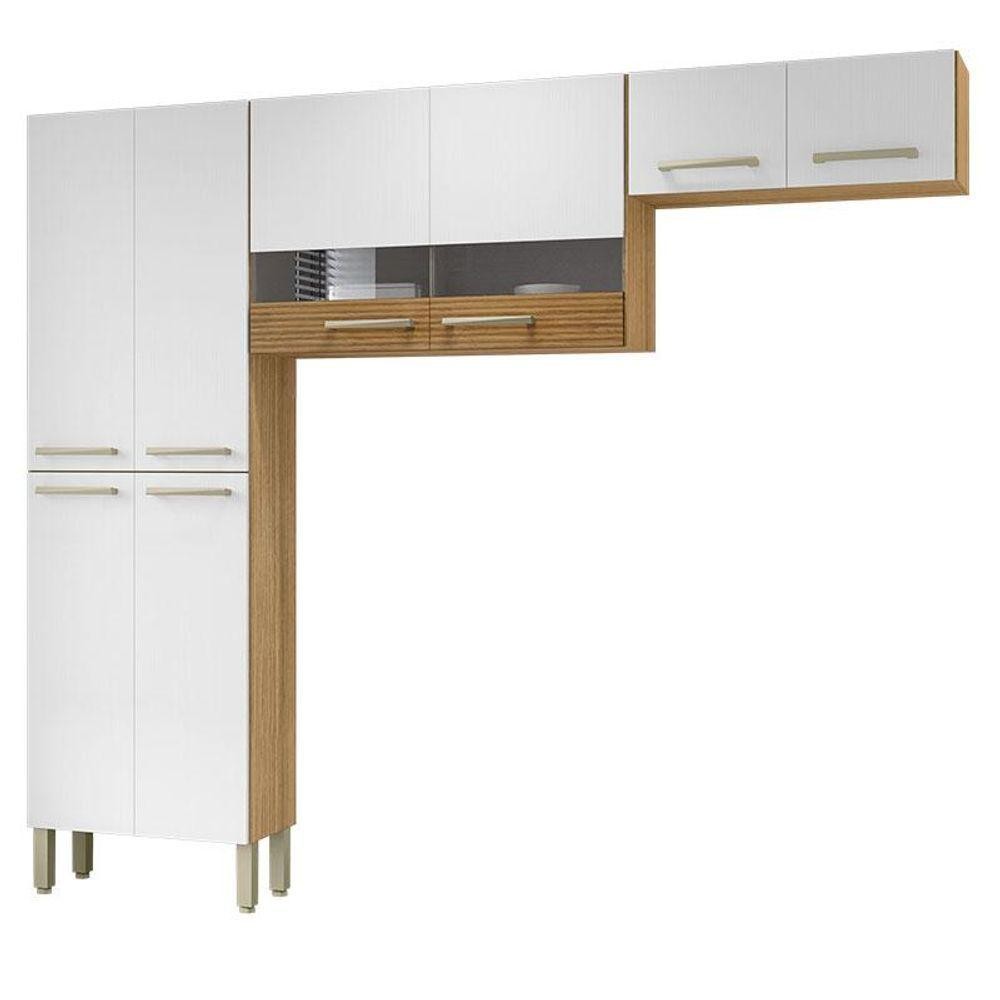 Kit Cozinha Nala 3 Peças Freijó Supremo Ripado - Kits Paraná em Oferta na Shopee