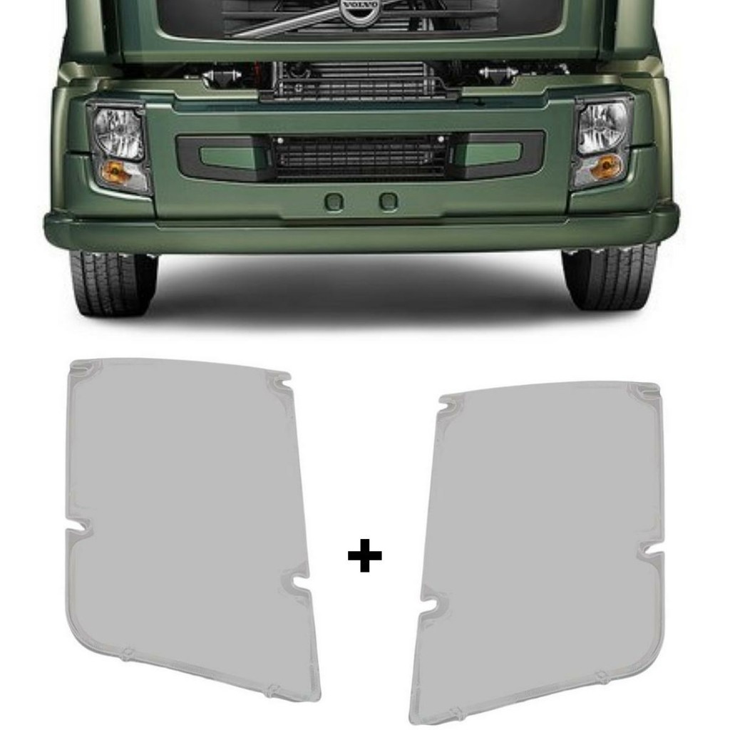 Par de Lente Farol compatível com Caminhão Volvo VM 2006 a 2012
