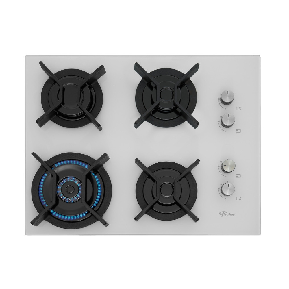Cooktop 4 Bocas Fischer Tripla Chama  Infinity Mesa Vidro em Oferta na Shopee
